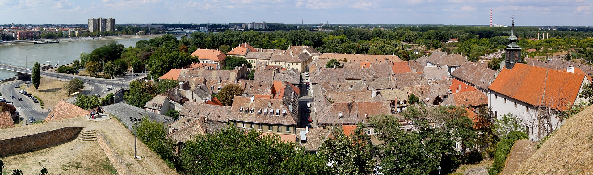 Ramparts of Petrovaradin Fortress above the Danube